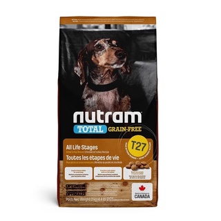 【紐頓Nutram】無穀全能系列T27 火雞+雞肉挑嘴小顆粒5.4KG 毛貓寵