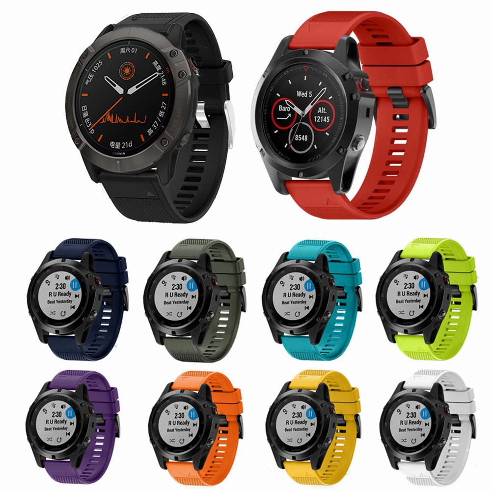 Garmin Fenix 6 6s 6x 錶帶 Fenix 5X 5 5S Foreunner935 945快卸矽膠錶帶