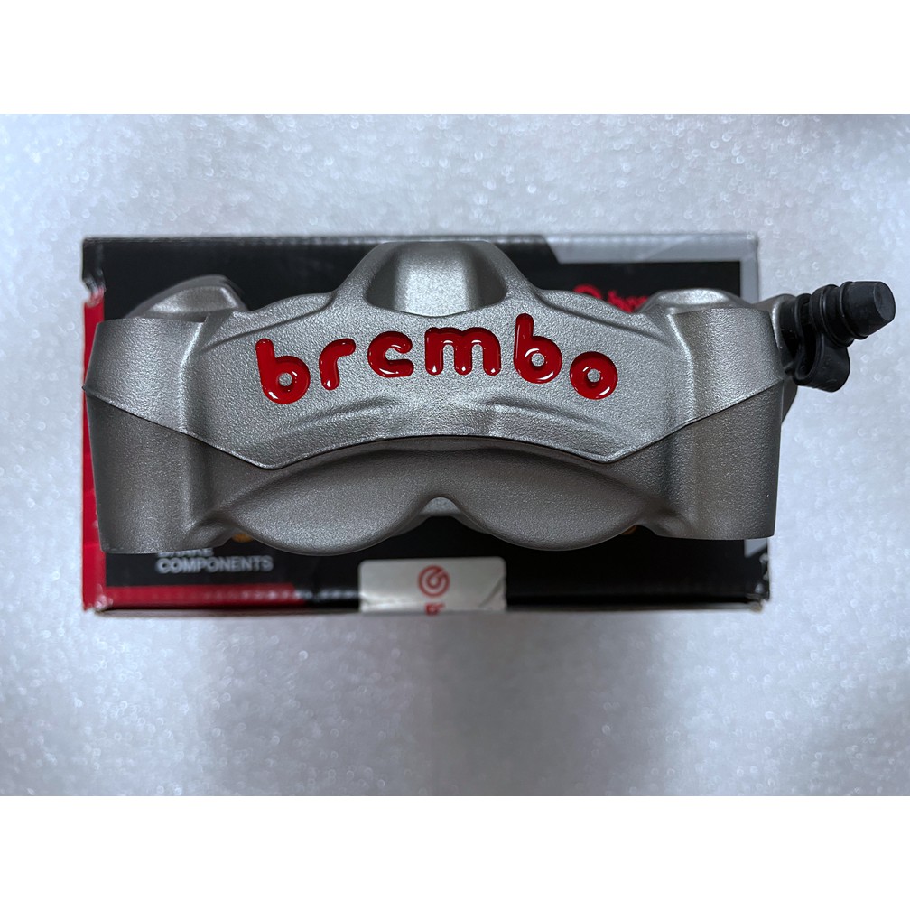 BREMBO M50 輻射卡鉗 一體鑄造 灰底紅字(右邊)活塞30/30 孔距100mm