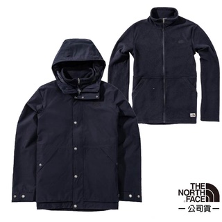 【美國 The North Face】男 3合1 防水透氣 兩件式外套保暖抓絨內件 4NGY-TE3 深藍 V