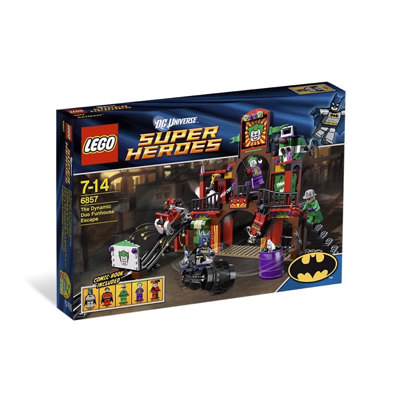 『玩樂一族』現貨 實圖 樂高 LEGO 6857 超級英雄 蝙蝠俠 羅賓 小丑 小丑女 謎天大聖 遊樂場 雲霄飛車
