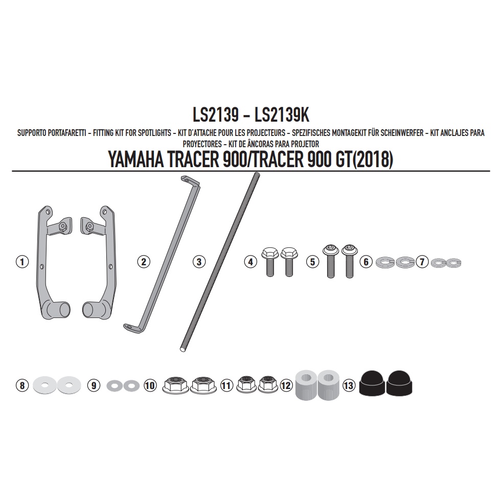 [ Moto Dream 重機部品 ] GIVI LS2139 霧燈支架 Yamaha Tracer 900 專用