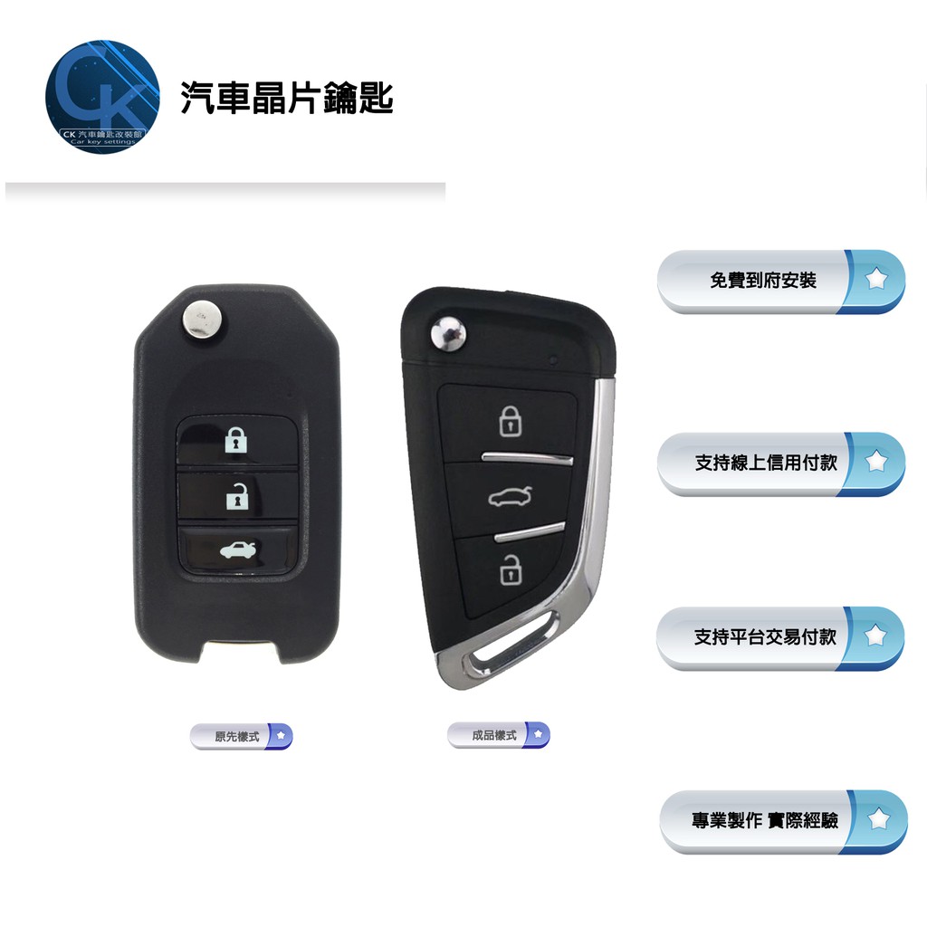 【CK到府服務】HONDA CIVIC 9.5 K14 本田汽車 晶片鑰匙 摺疊鑰匙 鑰匙複製 汽車鑰匙 汽車遙控鑰匙