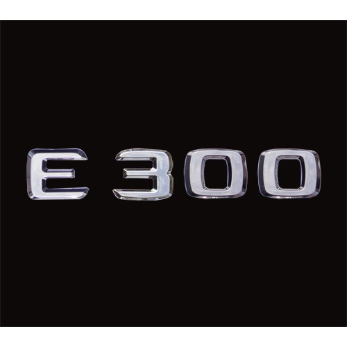 ~圓夢工廠~ Benz 賓士 2008~2014 E300 後車箱字貼 同原廠款式 鍍鉻銀 字體高度25mm