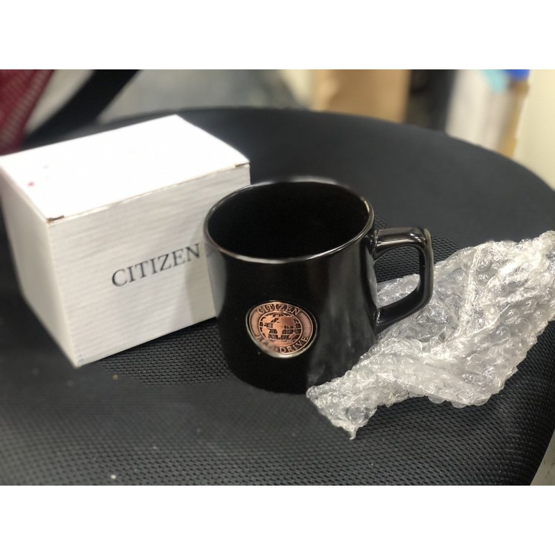 CITIZEN 星辰錶 質感黑色馬克杯