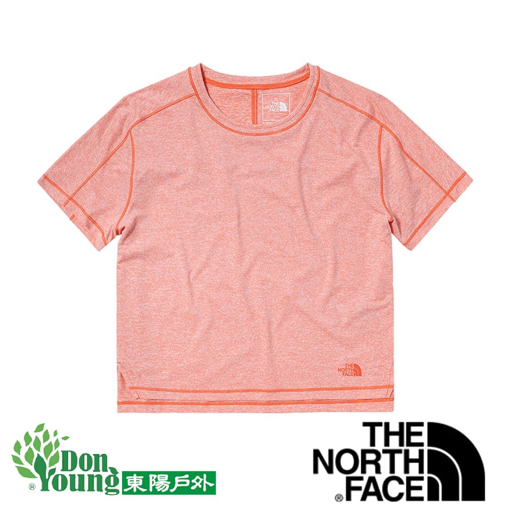 【THE NORTH FACE】北面女款戶外吸濕排汗圓領短袖T恤 5B1M