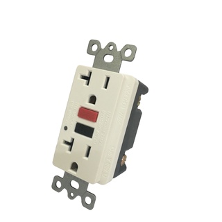 美標 20A 250V GFCI漏電保護牆壁插座接地故障保護LED插座帶面板ETL認證