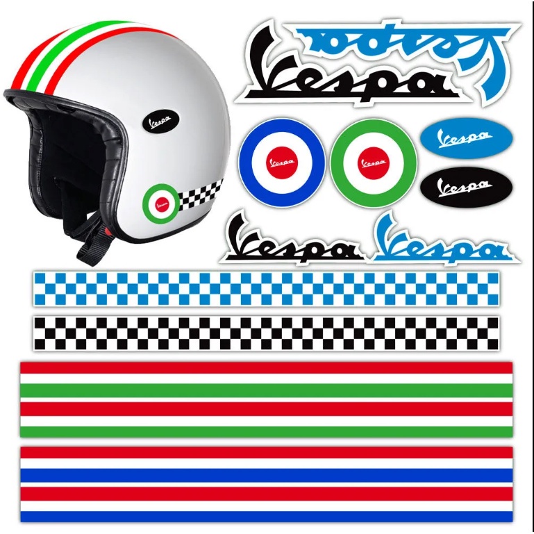 機車潮牌VESPA頭盔貼紙GTS300 Primavera sprint 150貼花BBA