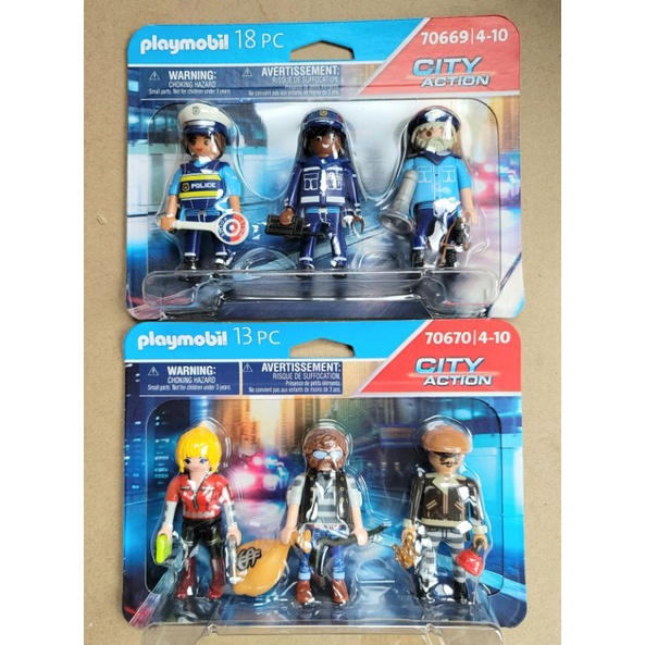 [8折] Playmobil 摩比人 警察3人組 小偷3人組