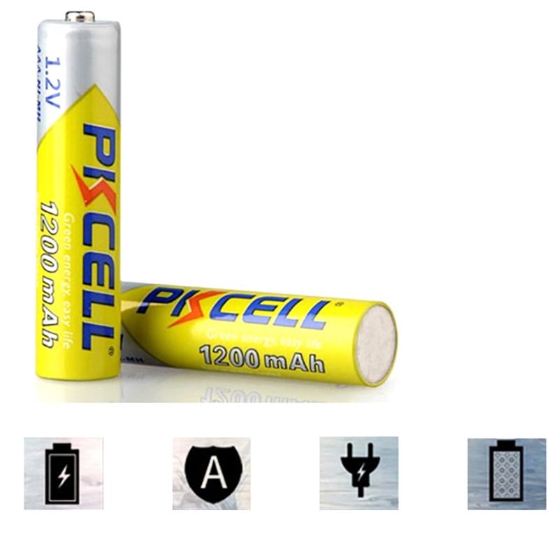 PKCELL 1.2v鎳氫AAA電池3A 1200MAH AAA可充電電池/2顆