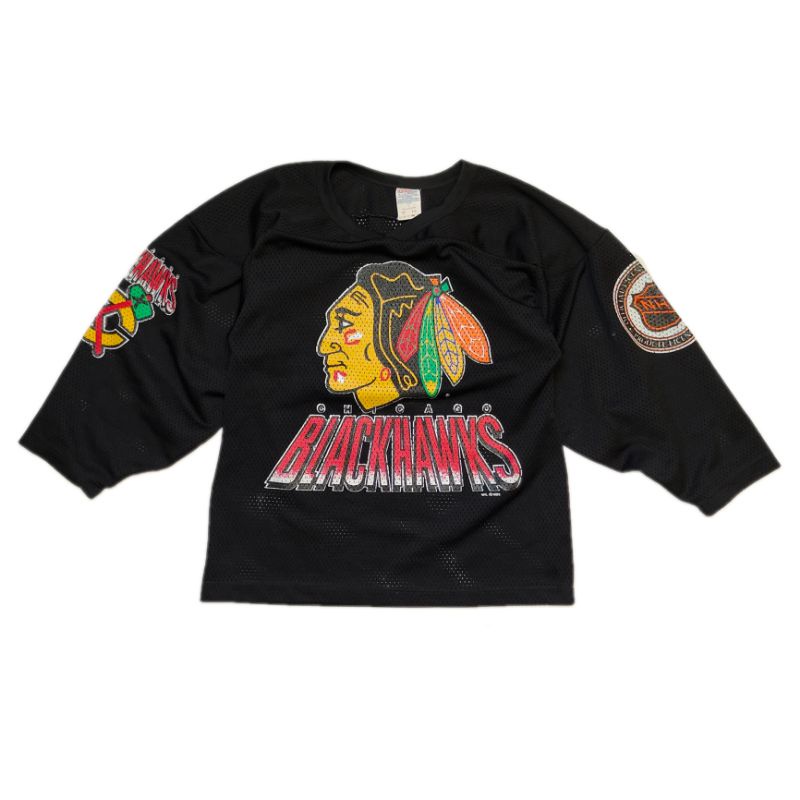 ✨車庫古著✨80~90年 收藏老品 CCM NHL Chicago Blackhawks 冰球衣 芝加哥黑鷹 球衣 古著