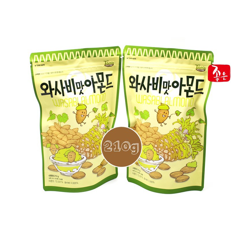韓國 Toms gilim 芥末口味杏仁果 香蕉芒果 水蜜桃 草莓 蜂蜜奶油 辣雞 海苔 OREO風味 跳跳糖等十種口味