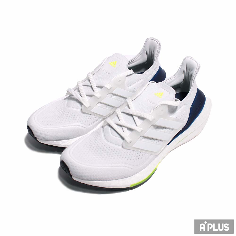 ADIDAS 男 ULTRA BOOST 21 慢跑鞋 藍黃白 - FY0371