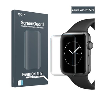 YI3C ~ Apple Watch1/2/3/4 gor 保貼 手表膜 2片裝 GOR 曲面保護膜 3D全屏覆蓋貼膜