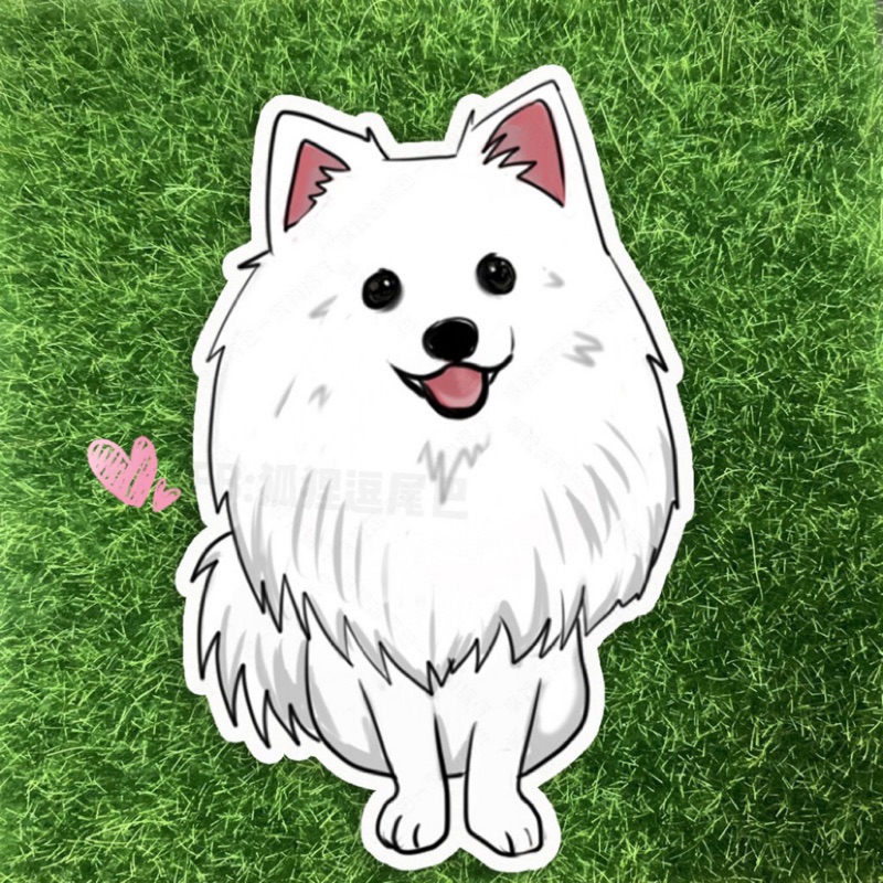 Sa047 狐狸犬防水貼紙 防水貼紙 Q圖 狐狸犬 狐狸出沒 生日禮物 情侶禮物 交換禮物 蝦皮購物