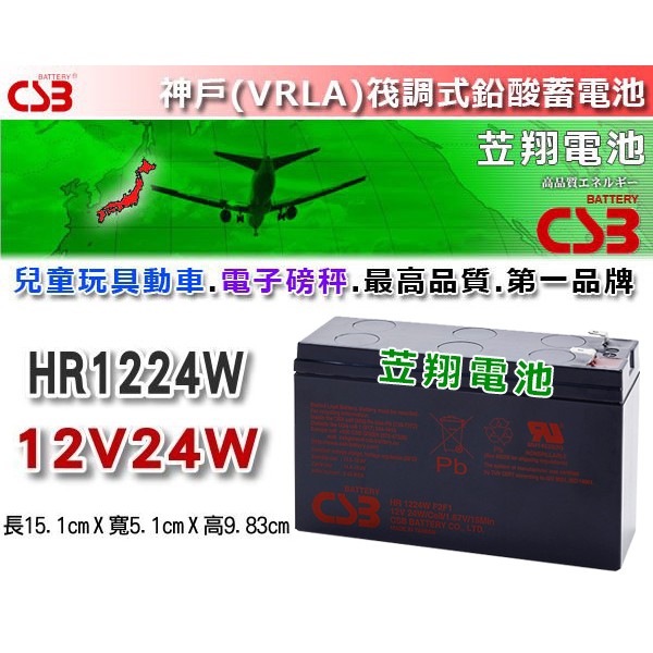 Аккумулятор csb hr 1224w