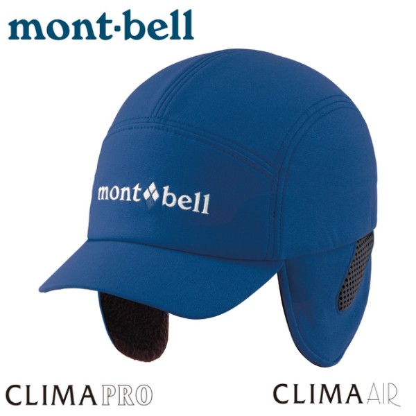 【Mont-Bell 日本 CLIMA PRO O.D 覆耳棒球帽《靛藍/黑》】1108844/保暖帽/遮耳帽/悠遊山水