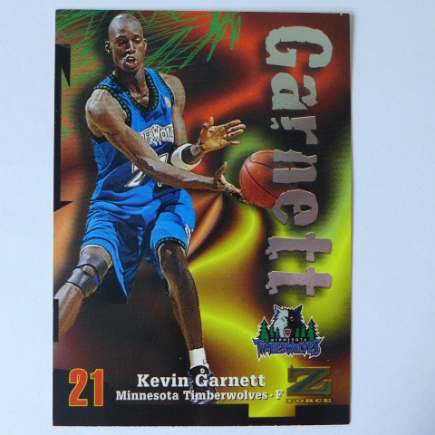 ~ Kevin Garnett ~ 狼王.灰狼隊/凱文·賈奈特 名人堂.NBA球星 1997年Z-Force.經典球員卡