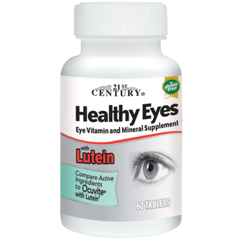 美國代購🇺🇸現貨 21世紀 21st Century 葉黃素 Healthy eye健康眼睛 眼睛維他命 60顆/罐