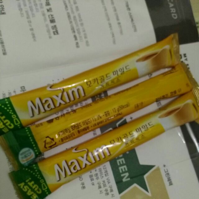 全新現貨 韓國帶回 純分享價 MAXIM 黃金摩卡咖啡 三合一 隨身包 12g 韓國咖啡