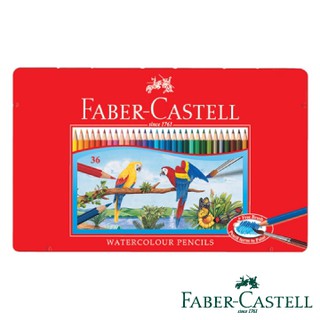 +富福里+ 德國 輝柏 Faber-Castell 36色 水性色鉛筆 紅色 鐵盒 115937