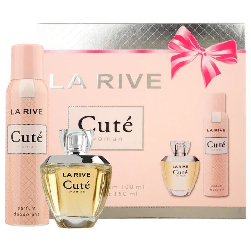 ♥️現貨♥️La Rive Cute 蜜糖梔子淡香精100ml+香水噴霧150ml 禮盒組