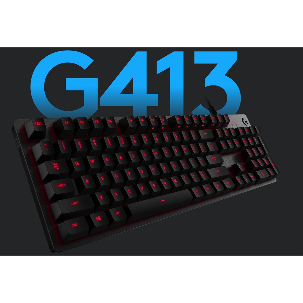 Logitech 羅技logitech G413 G軸carbon 機械式背光遊戲鍵盤電競鍵盤 蝦皮購物