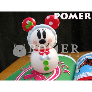 ☆POMER☆日本東京迪士尼樂園 絕版正品 米妮 雪人 頭套 聖誕節 立體公仔 糖果罐 收納罐 糖果盒 擺飾 生日禮物