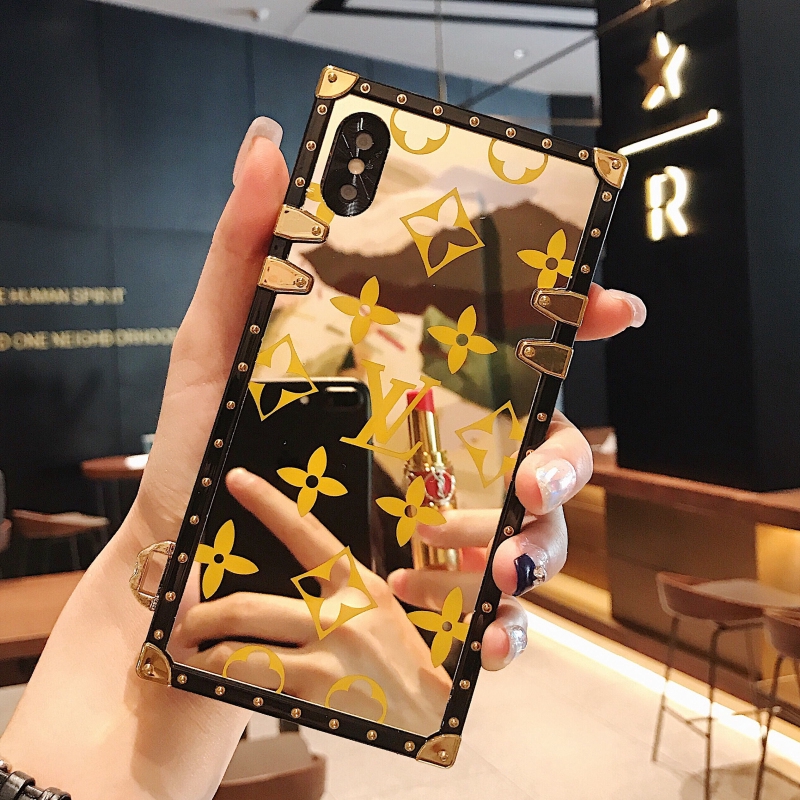 Iphone11 Iphone12 Pro Max Xr Xs Se2 6s 7 8 Plus金色lv保護殼鏡面手機殼 蝦皮購物
