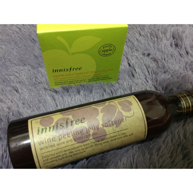 二手-Innisfree紅酒去角質化妝水 8成新 買就送青蘋果洗卸組