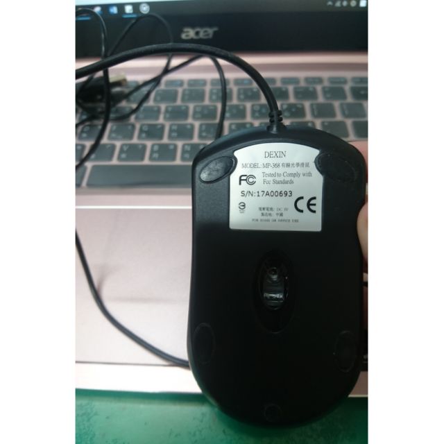 【近全新】Acer 滑鼠 MP-368 有線光學滑鼠 筆電