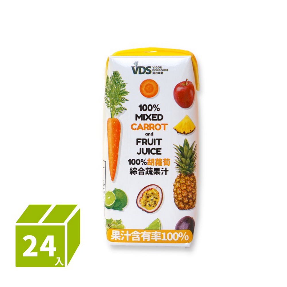 【VDS活力東勢】胡蘿蔔綜合蔬果汁200ml x24瓶/箱(利樂包)