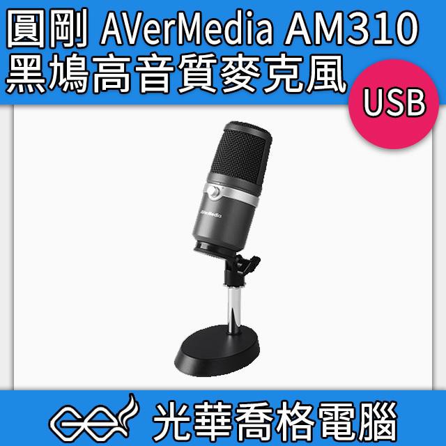 圓剛 AVerMedia AM310 黑鳩 高音質 麥克風 | USB介面 專業麥克風