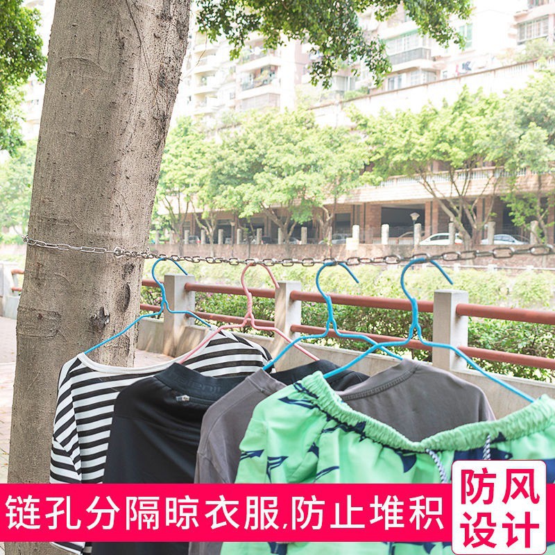 免打孔304不銹鋼曬衣繩3mm粗防滑防風曬被子掛衣服不鏽鋼曬衣鍊曬衣繩 曬衣架 曬衣 曬衣鏈 曬衣鍊陽臺戶外