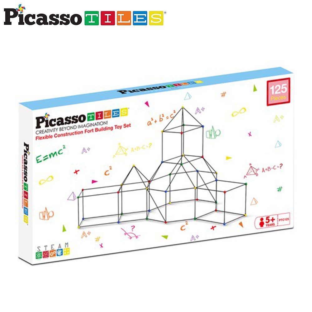 PicassoTiles 兒童城堡建築套件 (125片) 廠商直送