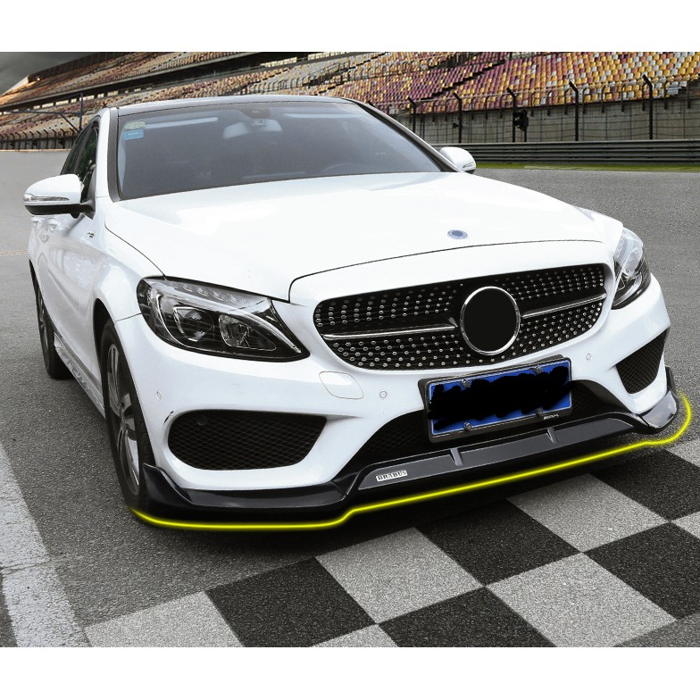 改裝 Brabus 巴博斯三片式前唇前包圍前鏟裝飾cla 16 17款專用 蝦皮購物