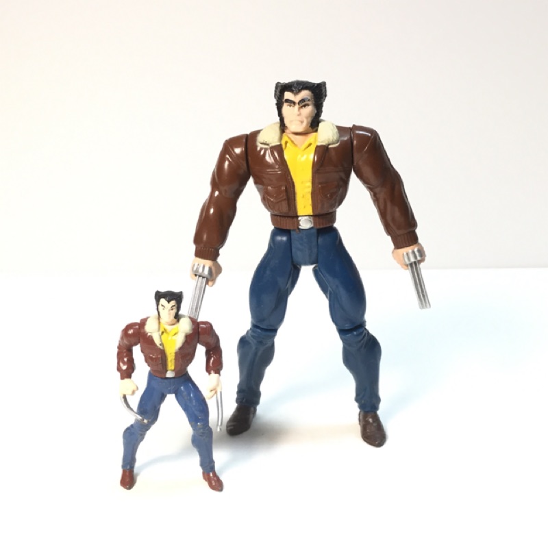 1994 Marvel 皮衣伸爪金鋼狼 大小隻合售 toybiz wolverine