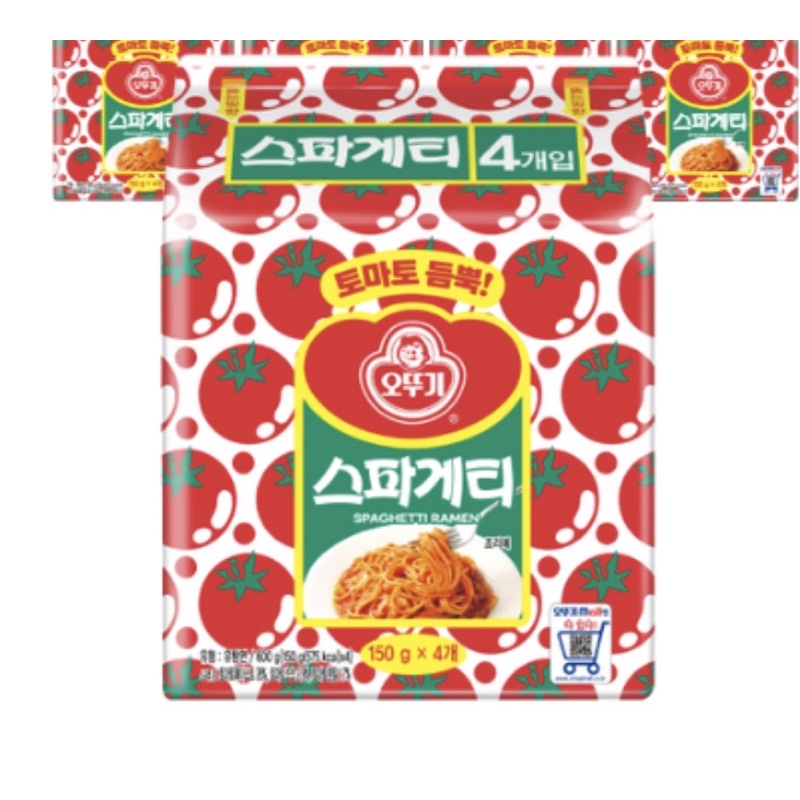 韓國代購❤️不倒翁 Ottogi經典番茄義大利麵泡麵 150g  韓國內銷版