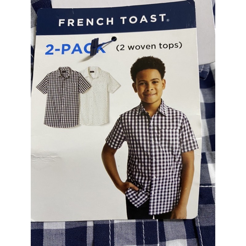 Costco French Toast 襯衫 兩件 男童 短袖 上衣 代購 好市多 6歲 7歲