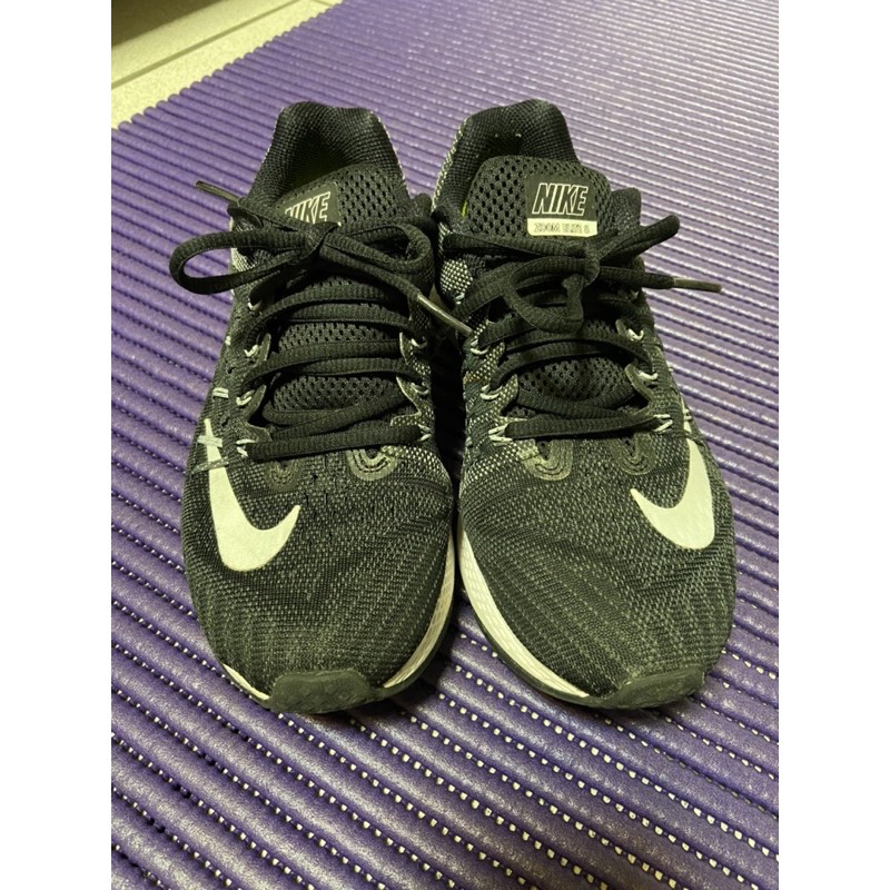 NIKE黑白簡約ZOOM ELITE 8女慢跑鞋二手