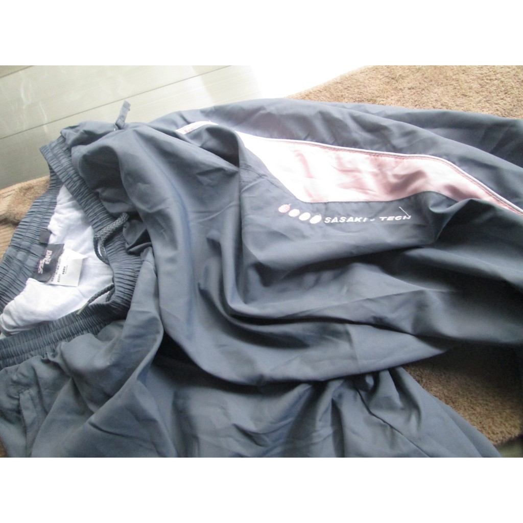 全新平織網羽球運雙層動長褲(型號L,淺灰色鬆緊帶)~ SASAKI品牌(標籤遺落.原價1080元)