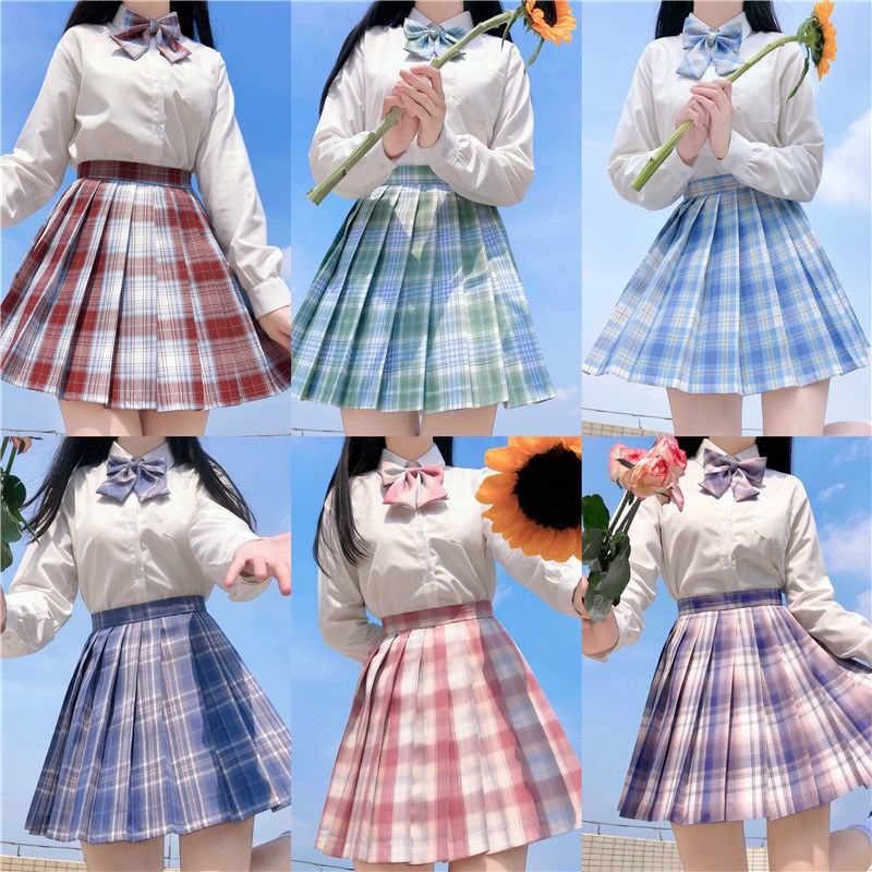 日系集合 Jk少女 現發秋季新款jk制服套裝女正版格裙子jks制服山吹溫柔一刀百褶裙學院 蝦皮購物