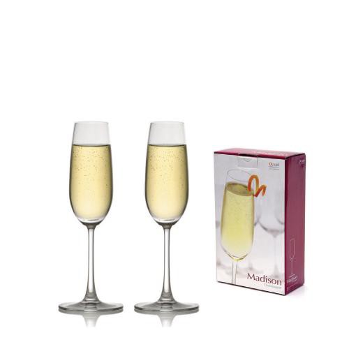 ☘小宅私物☘ Ocean 麥德遜香檳杯 210ml (2入禮盒組) 高腳杯 玻璃杯 酒杯 雞尾酒杯