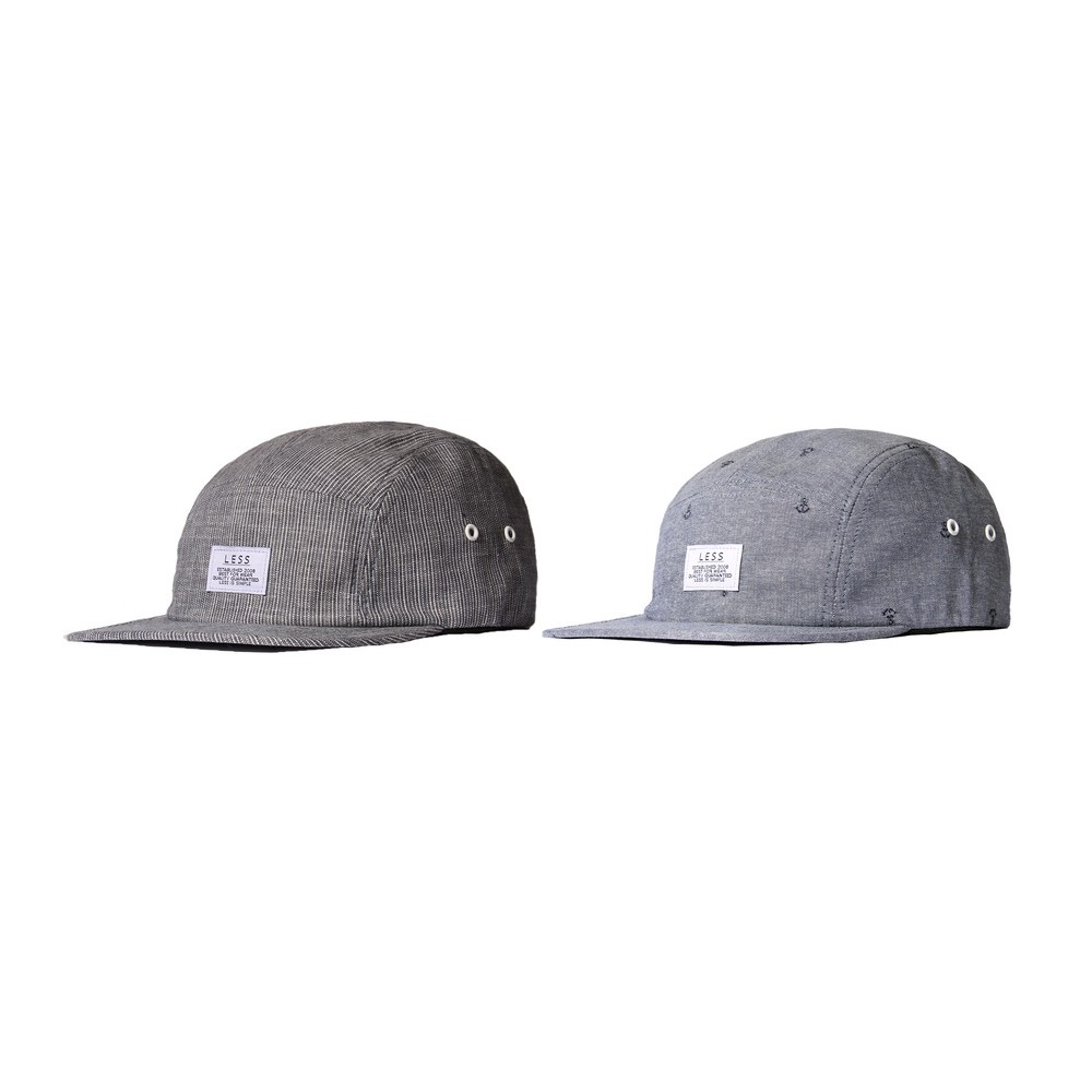 { POISON } LESS SIMPLE LOGO CAMP CAP (STRIPE ANCHOR) 經典款五片帽