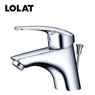 領券再享8折《LOLAT 羅力》BNN1787 單槍臉盆水龍頭 面盆龍頭 日本進口陶瓷閥芯 拉桿式落水頭 臺灣製造