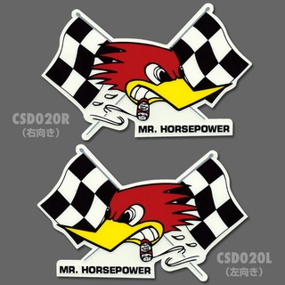 【MOONEYES】叼菸鷹 Clay Smith Checkered Flag Sticker 防水貼紙[CSD020]