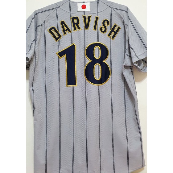 ～絕版稀品＝日本代表隊王牌投手＝Darvish Yu 達比修有＝全新客場灰色球衣（含吊牌）～MIZUNO製～尺寸M-L。