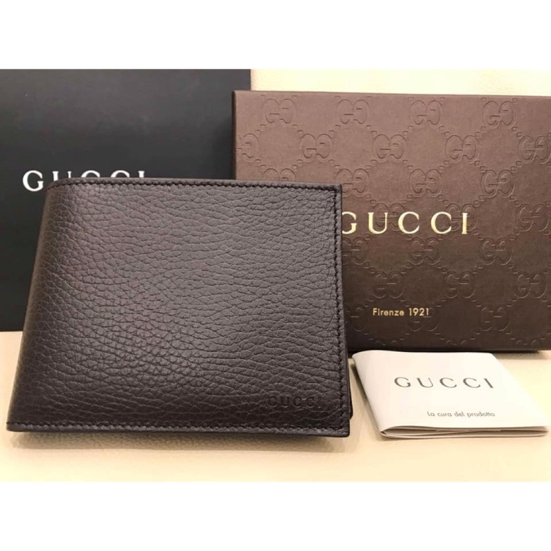 Gucci男用短夾 全新未用過，有盒、緞帶、紙袋