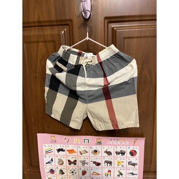 Burberry 寶寶經典格紋海灘短褲18m 80cm 9成新