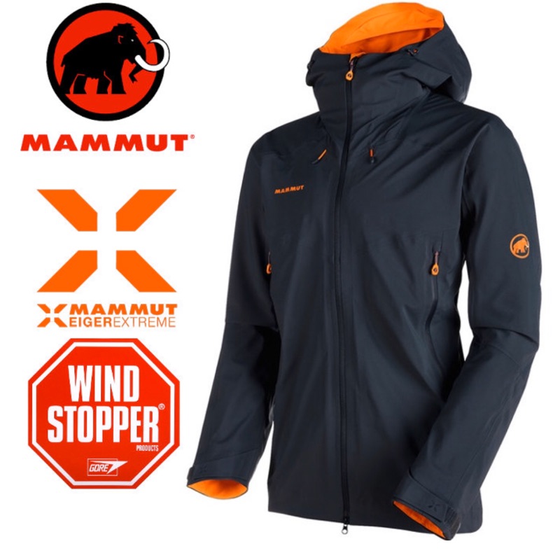 全新）Mammut 長毛象 外套/風衣-極限系列-男款 1010-24720 5924夜藍